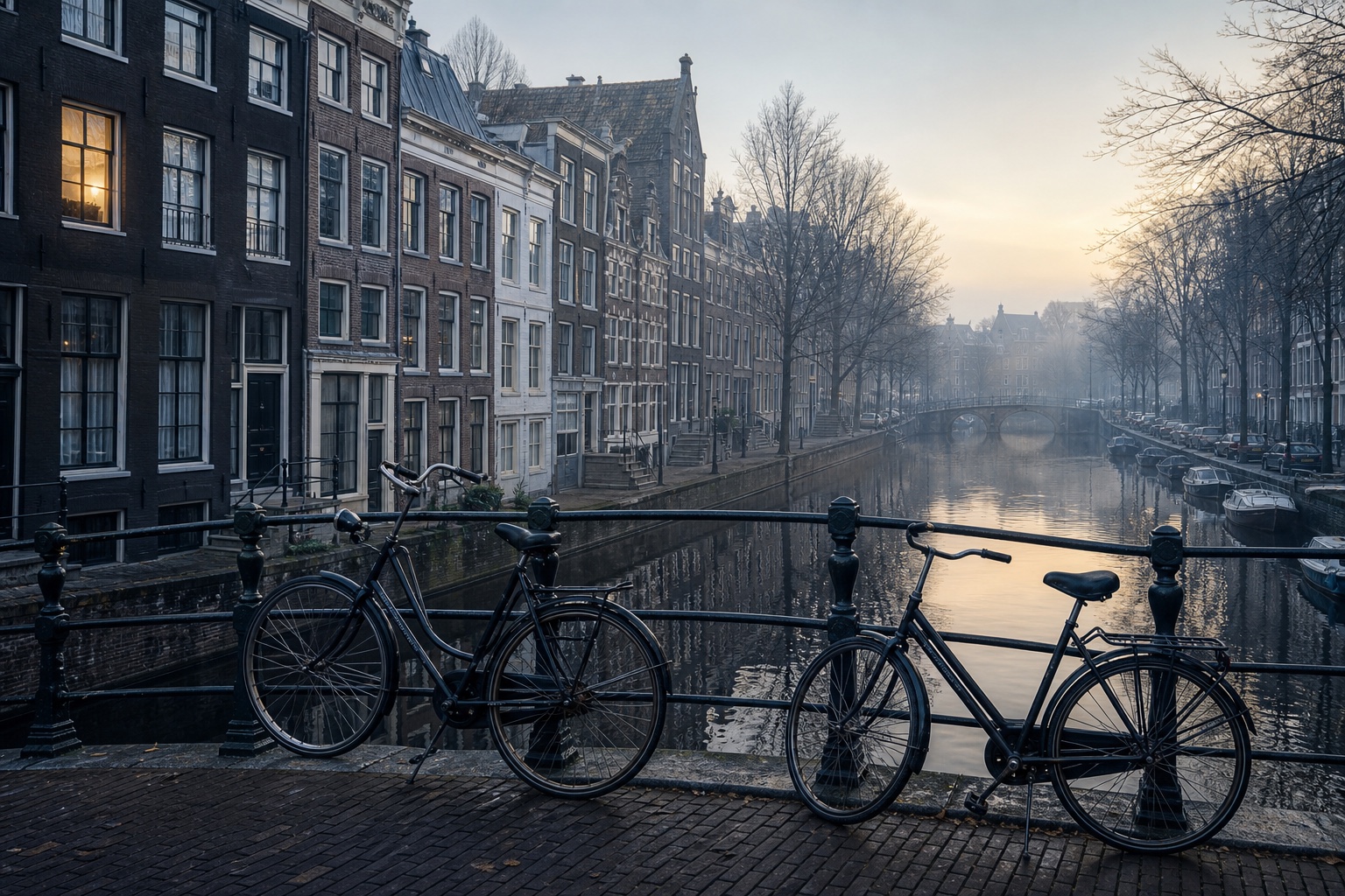 A quiet Amsterdam canal